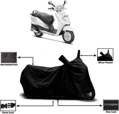 KEDIT Two Wheeler Cover for Hero(Duet VX 110CC, Black)
