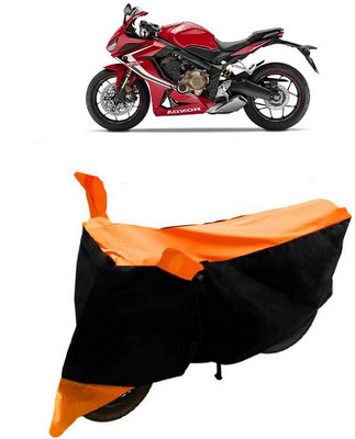 NEXTON Waterproof Two Wheeler Cover for Honda(CBR650R, Black, Orange)