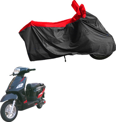 RiderShine Waterproof Two Wheeler Cover for Hero(Electric NYX, Black, Red)
