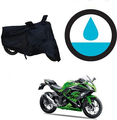 DeepShakshi AUTOMOTIVE Waterproof Two Wheeler Cover for Kawasaki(Ninja 300, Black)