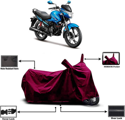 AASHTIK MART Two Wheeler Cover for Hero(Glamour i3s, Maroon)