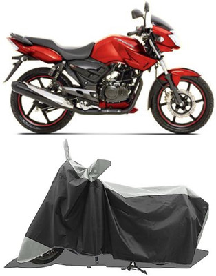 GROFATIK Two Wheeler Cover for TVS(Apache 150, Grey)