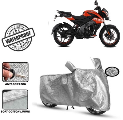 Autoinnovation Waterproof Two Wheeler Cover for Bajaj(Pulsar 125, Silver)