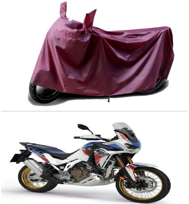 THE REAL ARV Waterproof Two Wheeler Cover for Honda(CRF1000L Africa Twin, Maroon)