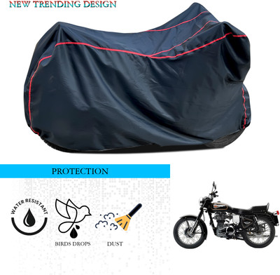 ANTHUB Waterproof Two Wheeler Cover for Royal Enfield(Bullet 350 Twinspark, Black)