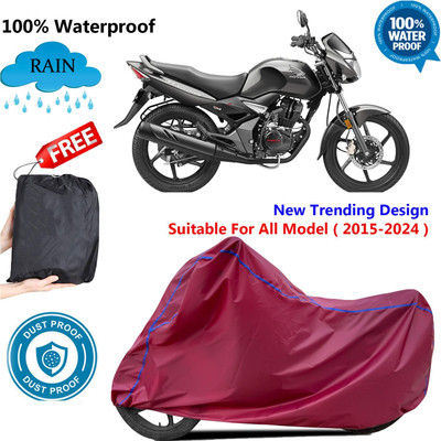 OliverX Waterproof Two Wheeler Cover for Honda(CB Unicorn 150, Maroon)