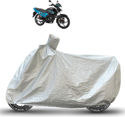 Caronix Waterproof Two Wheeler Cover for Hero(Glamour, Silver)