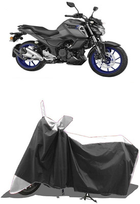 SUGASHRI Waterproof Two Wheeler Cover for Yamaha(FZ S FI New, White, Black)