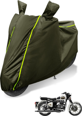 Auto Hub Waterproof Two Wheeler Cover for Royal Enfield(Classic 350, Green)