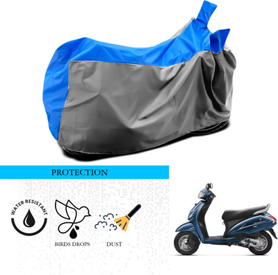 GOSHIV-car and bike accessories Waterproof Two Wheeler Cover for Honda(Activa 3G, Grey, Blue)