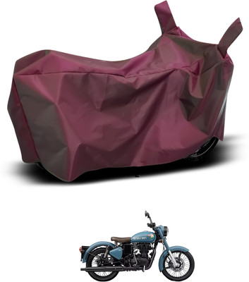 CODOKI Waterproof Two Wheeler Cover for Royal Enfield(Classic 350 Signals, Maroon)