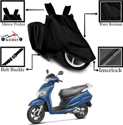 KEDIT Two Wheeler Cover for Universal For Bike(Activa 125, Black)