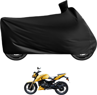 MOCKHE Waterproof Two Wheeler Cover for TVS(Apache RTR 200, Black)
