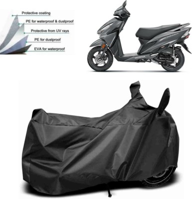 Mdstar Waterproof Two Wheeler Cover for Honda(Grazia, Black)