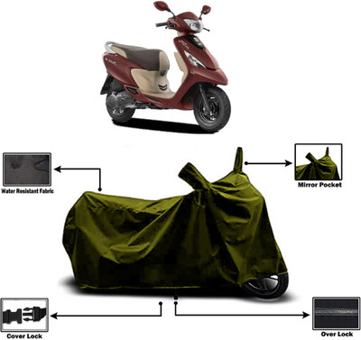 Amexride Two Wheeler Cover for TVS(Scooty Zest BS6, Green)