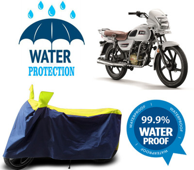 Mdstar Waterproof Two Wheeler Cover for TVS(Radeon, Multicolor)