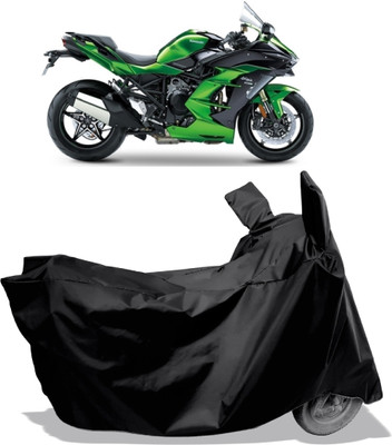 Amexride Two Wheeler Cover for Kawasaki(Ninja H2 SX, Black)