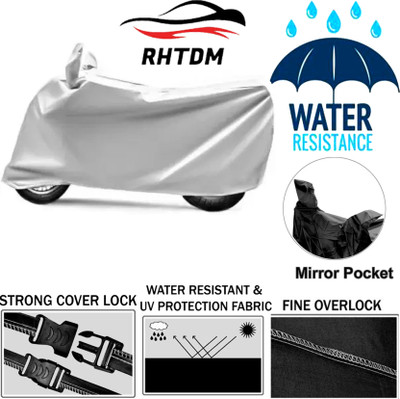 Rhtdm Two Wheeler Cover for Bajaj(Pulsar 125, Silver)