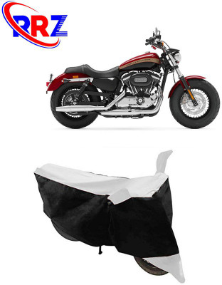RRZ Waterproof Two Wheeler Cover for Harley Davidson(1200 Custom, Black, White)