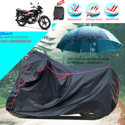 OliverX Waterproof Two Wheeler Cover for Hero(CD deluxe, Black)