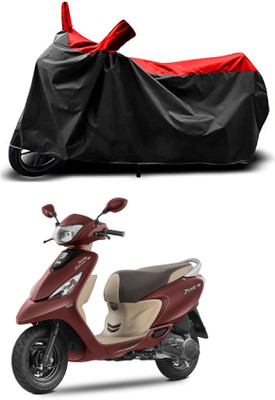 Fastak Two Wheeler Cover for TVS(Scooty Zest 110 BS6, Red)