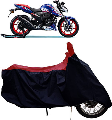 SK AUTO Two Wheeler Cover for TVS(Apache RTR 165 RP, Red, Black)