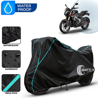 MATT_X Waterproof Two Wheeler Cover for Bajaj(Pulsar N160, Black, Blue)