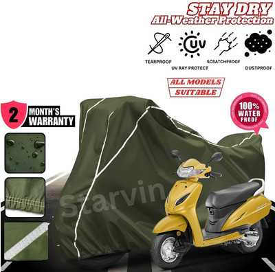 OliverX Waterproof Two Wheeler Cover for Honda(Activa, Green, White)