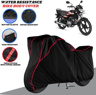 SRP PRODUCT Waterproof Two Wheeler Cover for Hero(HF Deluxe, Black, Red)