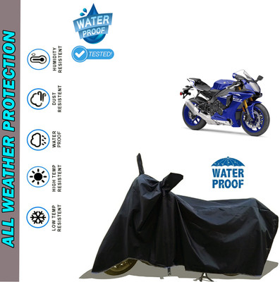 AutoGalaxy Waterproof Two Wheeler Cover for Yamaha(YZF-R1, Black)