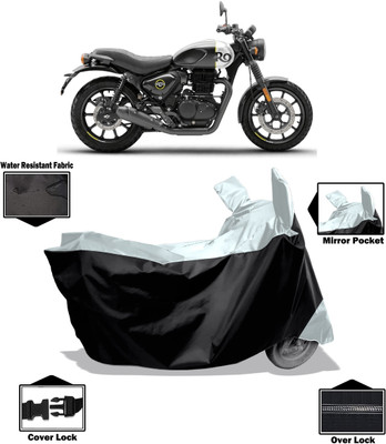 Amexride Two Wheeler Cover for Royal Enfield(Hunter 350, White)
