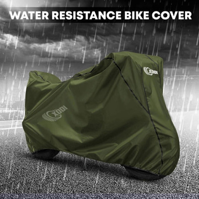 xodi Waterproof Two Wheeler Cover for Royal Enfield(Bullet 350 New, Green, Black)