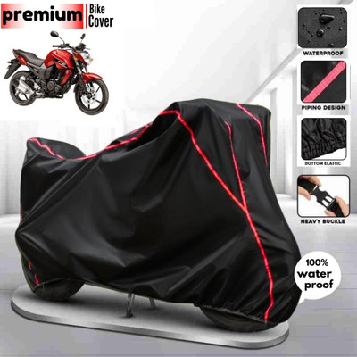 AutoGalaxy Waterproof Two Wheeler Cover for Yamaha(FZ-S FI, Black, Red)