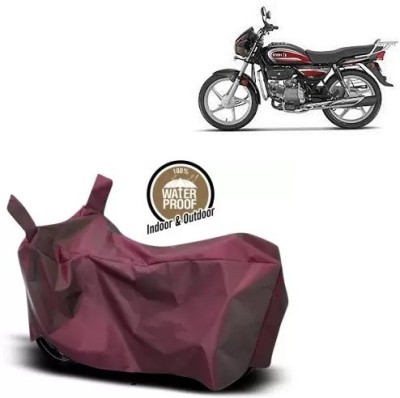 OliverX Waterproof Two Wheeler Cover for Hero(MotoCorp Splendor Plus, Maroon)