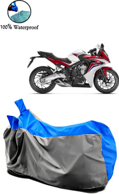 APNEK Waterproof Two Wheeler Cover for Honda(CBR 650F, Grey, Blue)