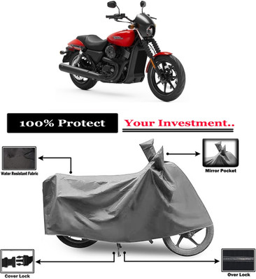 Amexride Two Wheeler Cover for Harley Davidson(Street 750, Grey)