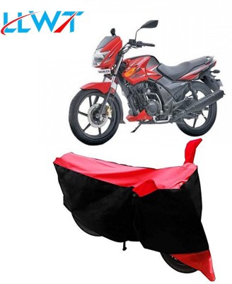 KPIND Waterproof Two Wheeler Cover for TVS(Flame DS 125, Black, Red)