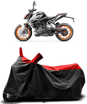 KEDIT Two Wheeler Cover for KTM(200 Duke, Red, Black)