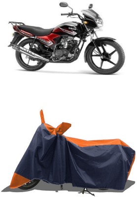 SUGASHRI Waterproof Two Wheeler Cover for Yamaha(YBR 110, Orange, Blue)