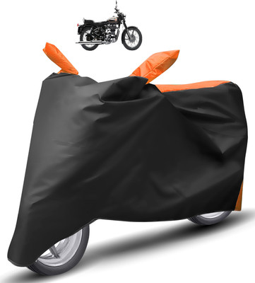 Caronix Two Wheeler Cover for Royal Enfield(Bullet 350, Orange)