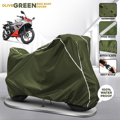AUTOCAD Waterproof Two Wheeler Cover for Suzuki(Gixxer SF, Green)