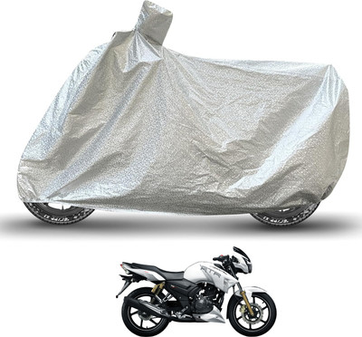 Caronix Waterproof Two Wheeler Cover for TVS(Apache RTR 180, Silver)