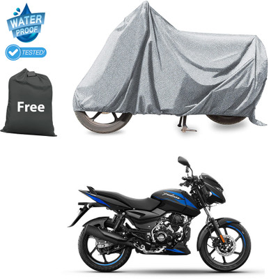 CODOKI Waterproof Two Wheeler Cover for Bajaj(Pulsar 125, Silver)