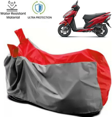 ma collections Two Wheeler Cover for Honda(Grazia, Red, Grey)