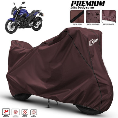 xodi Waterproof Two Wheeler Cover for Yamaha(FZ-25, Maroon, Black)