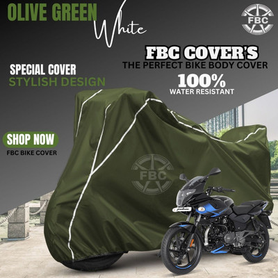 FBC Waterproof Two Wheeler Cover for Bajaj(Pulsar 220F, Green)