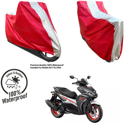 AUTOCAD Waterproof Two Wheeler Cover for Ampere(Silver, Red)