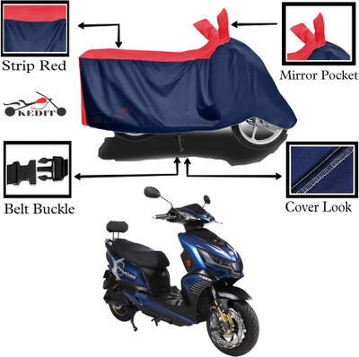 KEDIT Two Wheeler Cover for Okinawa(i-Praise, Red, Blue)