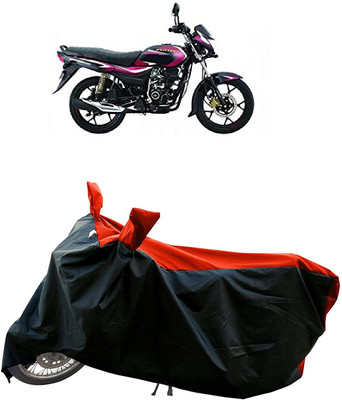 KEDIT Two Wheeler Cover for Bajaj(Platina 110 H-Gear, Red, Black)