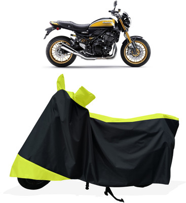 Tricway Two Wheeler Cover for Kawasaki(Z900RS BS6, Yellow)